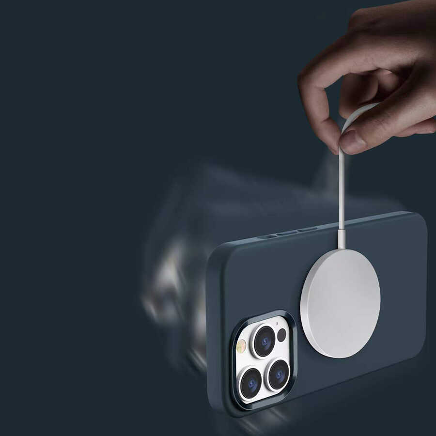 Apple iPhone 13 Pro Max Uyumlu Kılıf Wiwu Magsafe Magnetic Silikon Kapak - 12