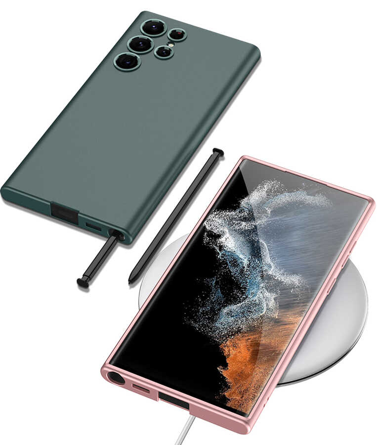 Samsung Galaxy S22 Ultra Uyumlu Kılıf Zore Silikon Kıpta Kapak - 1