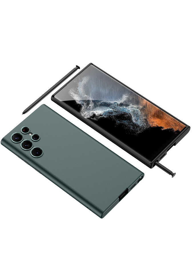 Samsung Galaxy S22 Ultra Uyumlu Kılıf Zore Silikon Kıpta Kapak - 2