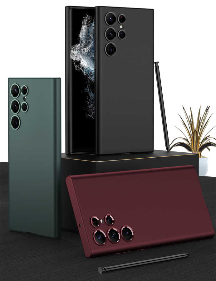 Samsung Galaxy S22 Ultra Uyumlu Kılıf Zore Silikon Kıpta Kapak - 9