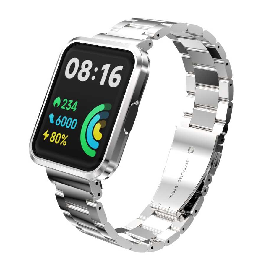 Xiaomi Redmi Watch 2 Lite Uyumlu Zore KRD-60 Metal Kordon - 2