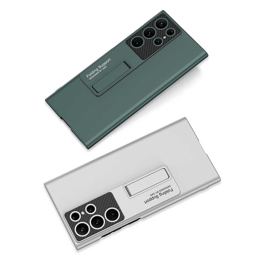 Samsung Galaxy S22 Ultra Uyumlu Kılıf Zore Standlı Ays Kapak - 6