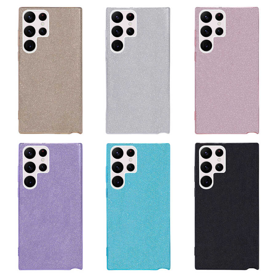 Samsung Galaxy S22 Ultra Uyumlu Kılıf Zore Shining Silikon - 1