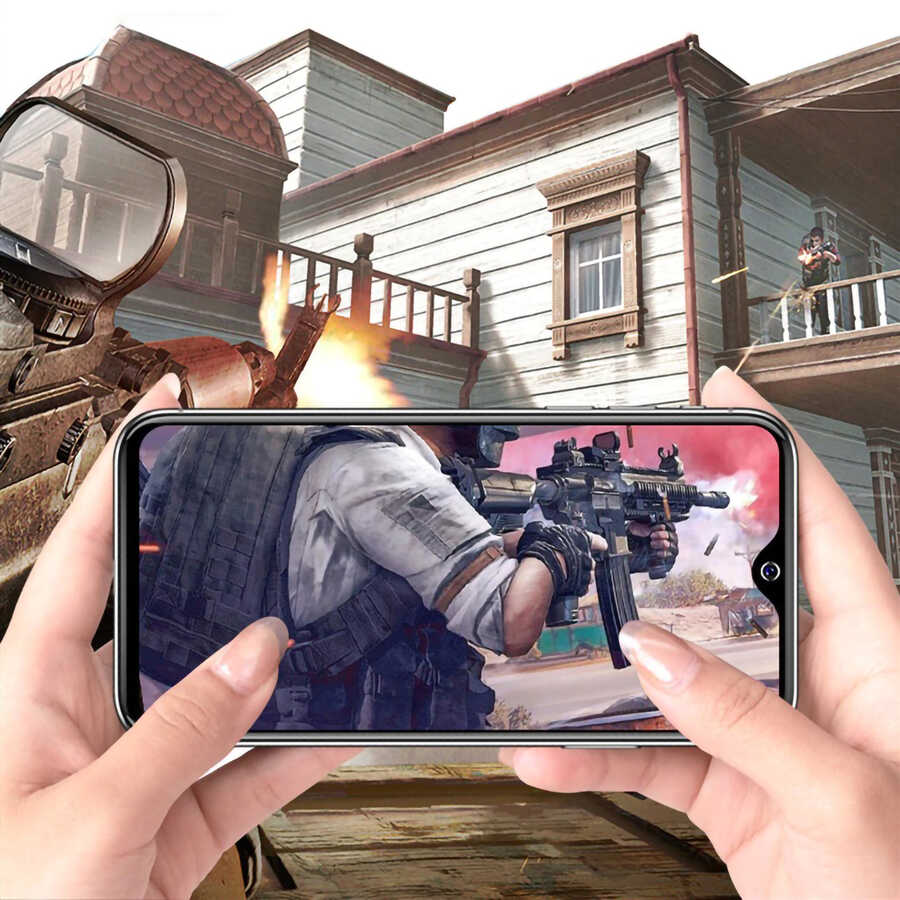 Realme C15 Uyumlu Davin 5D Cam Ekran Koruyucu