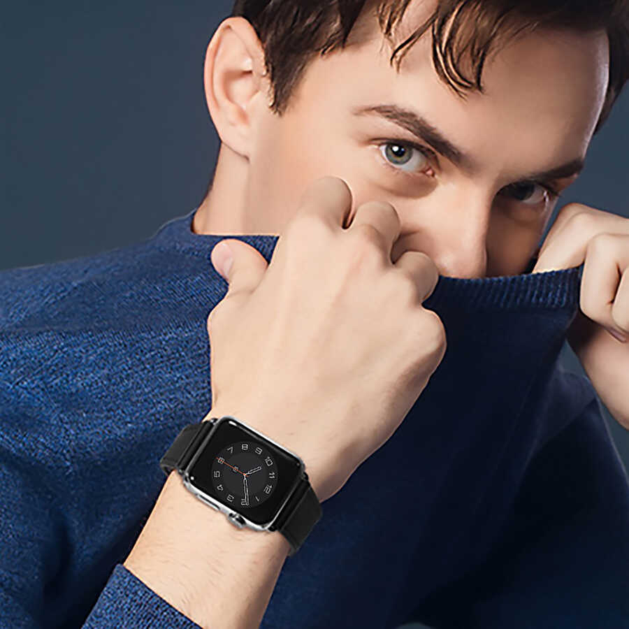 Apple Watch 42mm Uyumlu Wiwu Attleage Watchband Hakiki Deri Kordon - 4