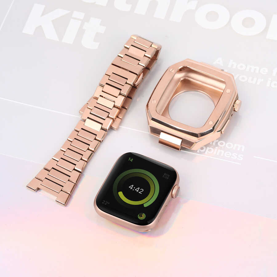 Apple Watch 44mm Uyumlu Zore KRD-64 Metal Kordon - 6