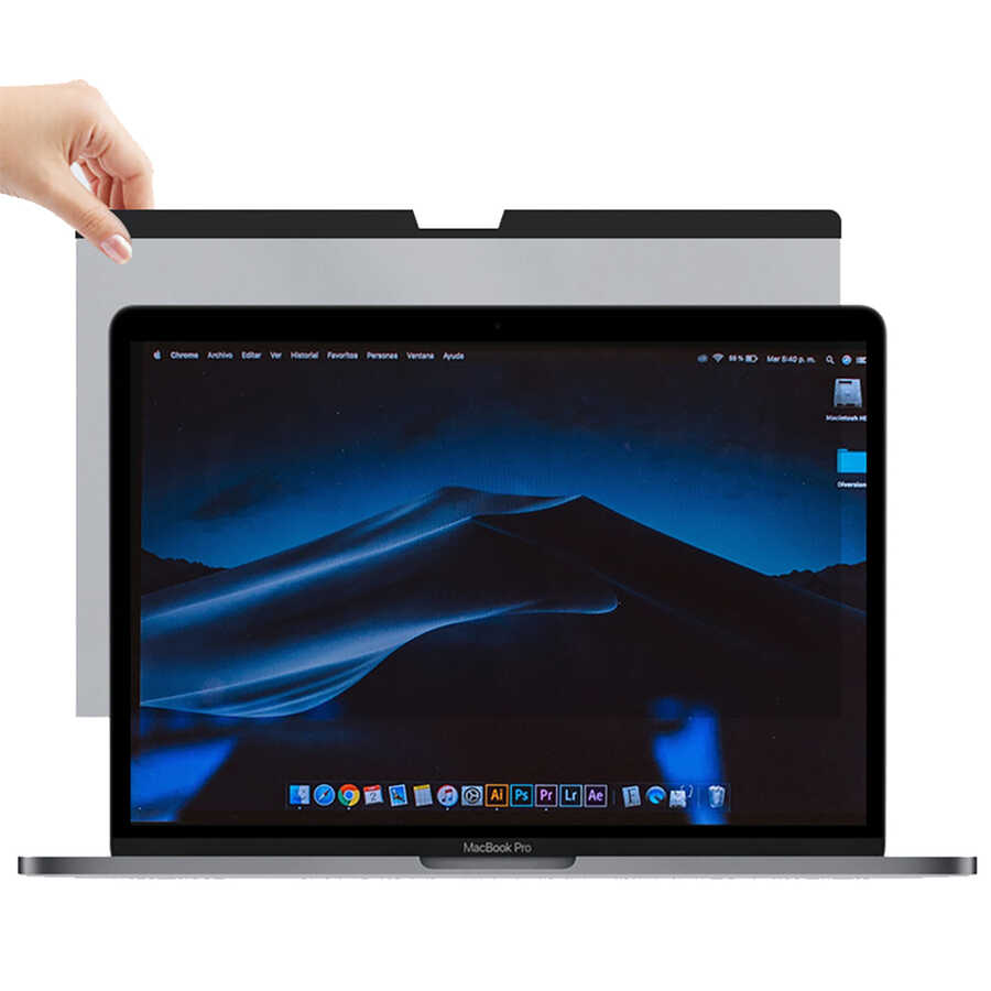 Apple Macbook 16' Touch Bar Uyumlu Wiwu Mıknatıslı Privacy Ekran Koruyucu - 4