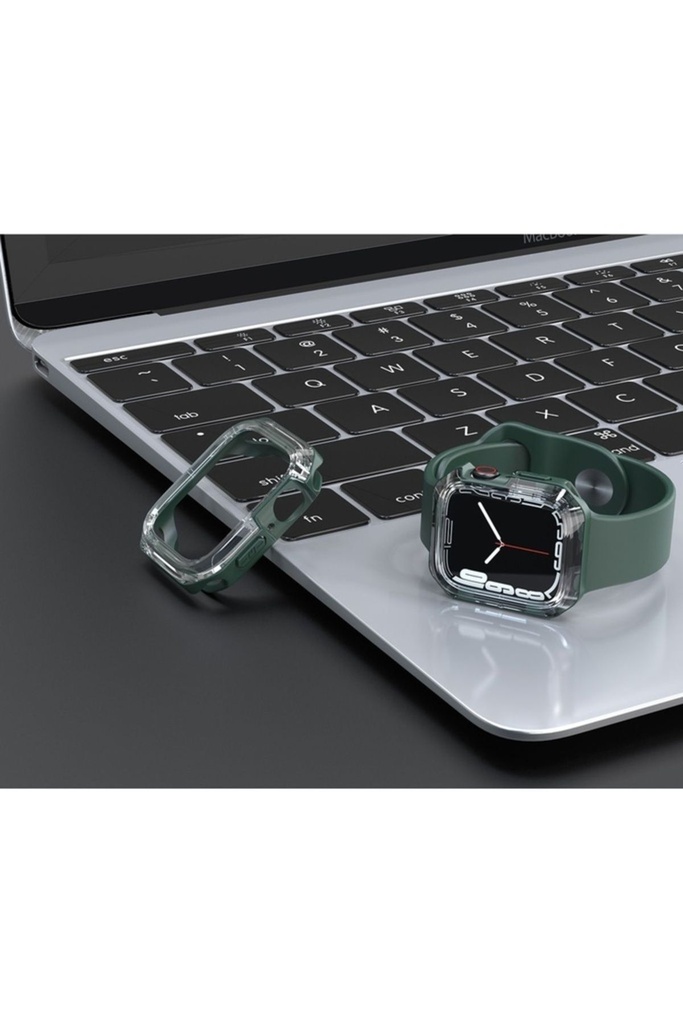 Apple Watch 38mm Uyumlu Zore Watch Gard 08 Sert PC + Silikon Koruyucu