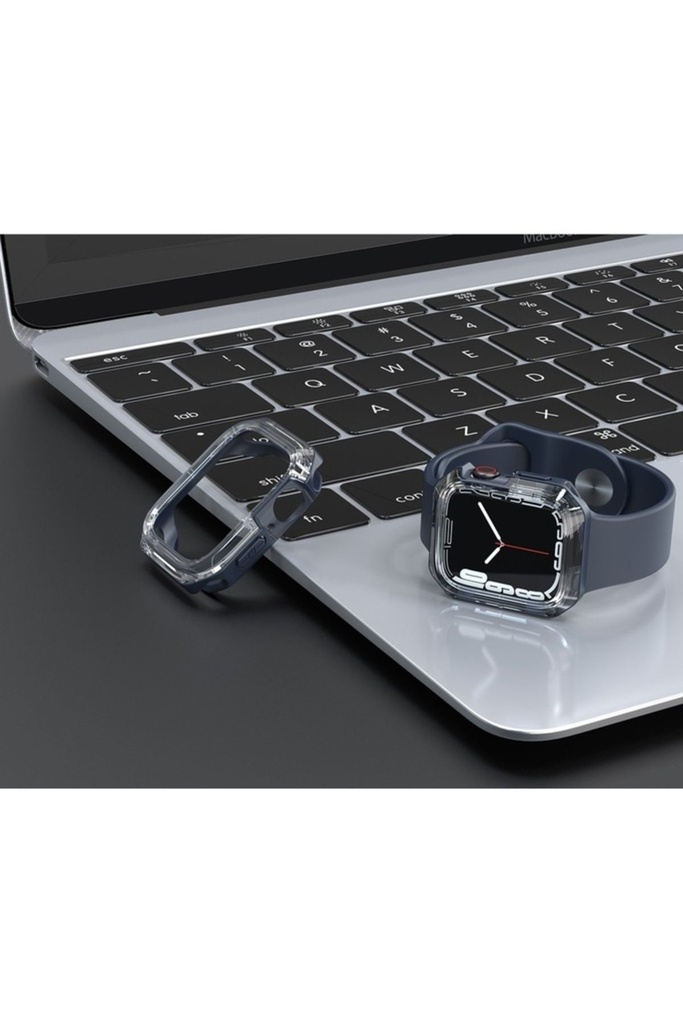 Apple Watch 42mm Uyumlu Zore Watch Gard 08 Sert PC + Silikon Koruyucu