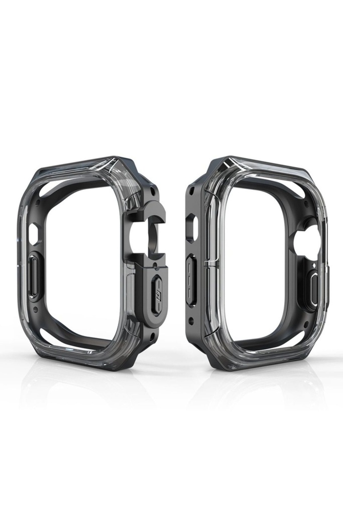 Apple Watch 44mm Uyumlu Zore Watch Gard 08 Sert PC + Silikon Koruyucu