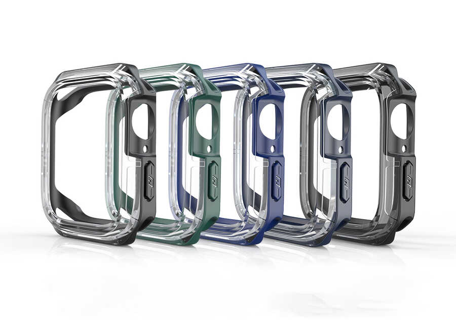 Apple Watch 7 45mm Uyumlu Zore Watch Gard 08 Sert PC + Silikon Koruyucu - 9