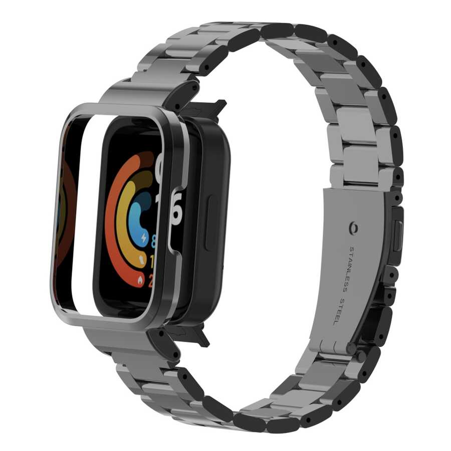 Xiaomi Redmi Watch Uyumlu (Mi Watch Lite) Zore KRD-60 Metal Kordon - 1