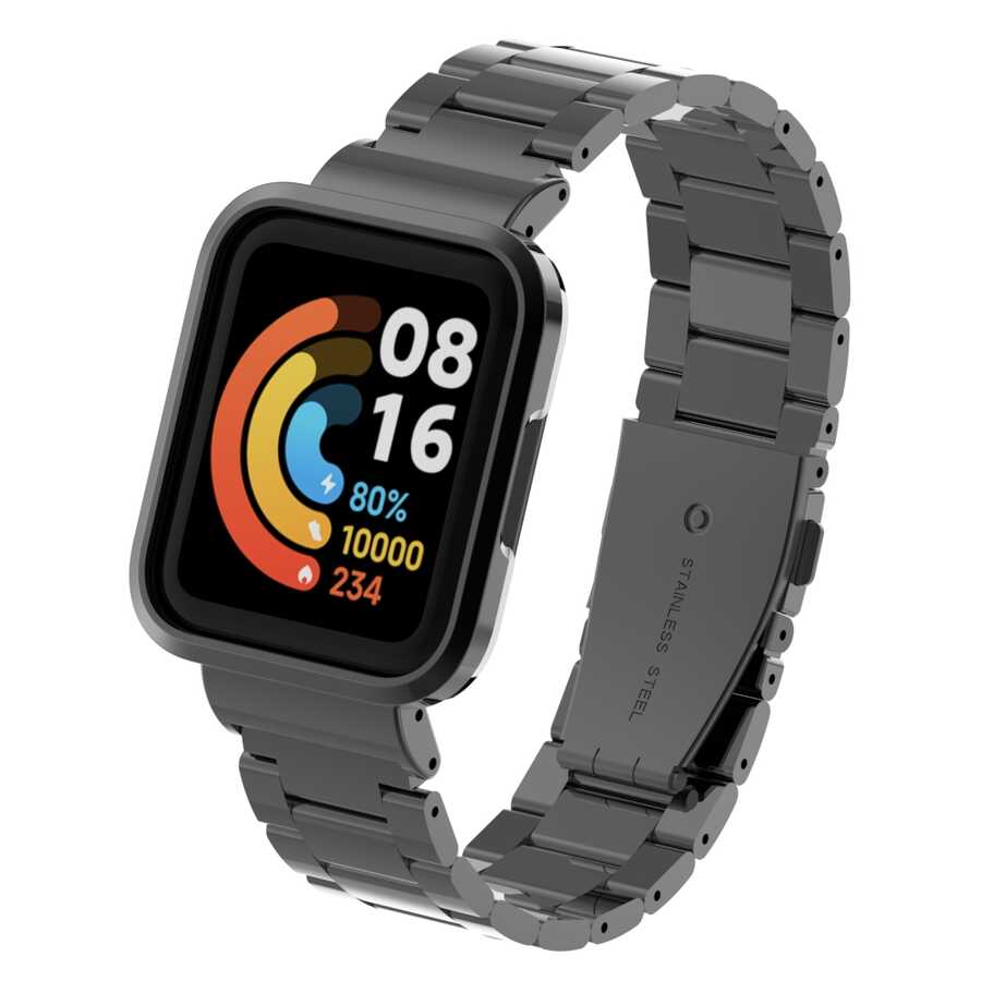 Xiaomi Redmi Watch Uyumlu (Mi Watch Lite) Zore KRD-60 Metal Kordon - 3