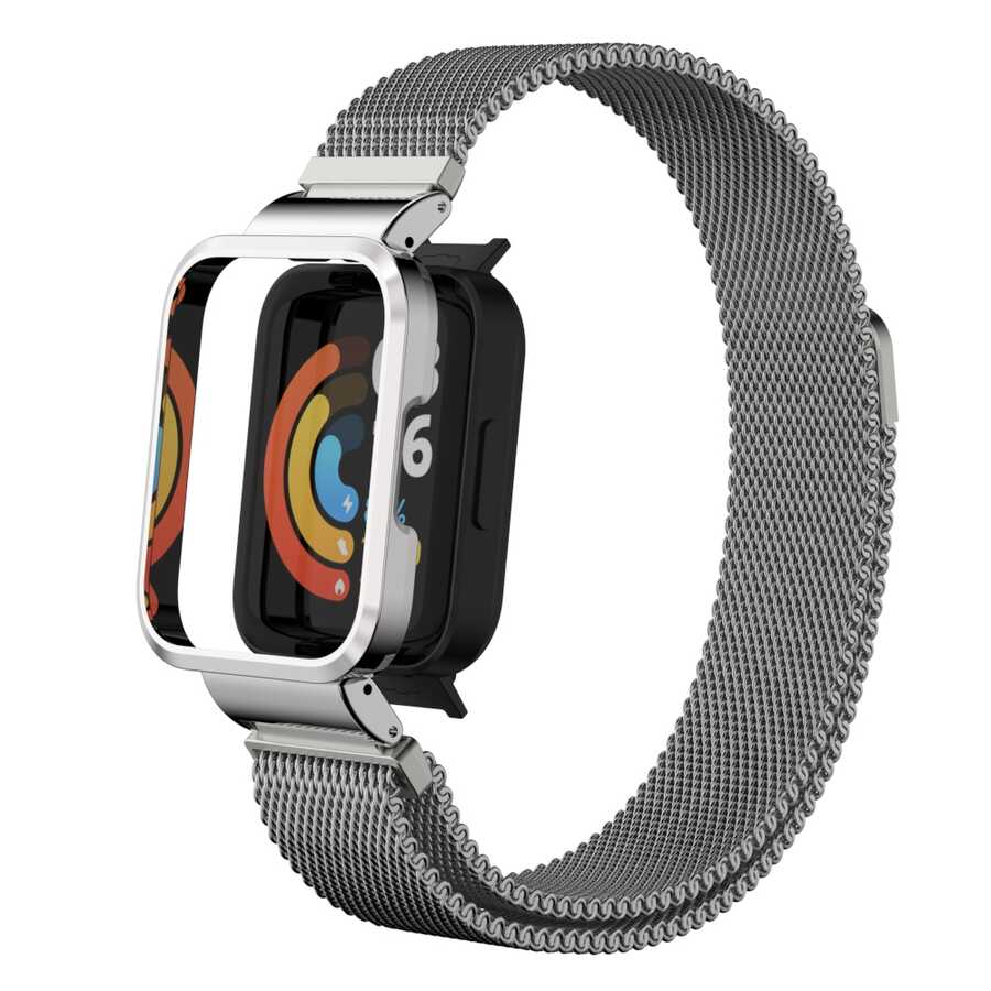 Xiaomi Redmi Watch Uyumlu (Mi Watch Lite) Zore KRD-58 Metal Kordon - 3