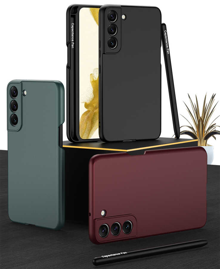 Samsung Galaxy S22 Plus Uyumlu Kılıf Zore Kalemli Kıpta Kapak - 12