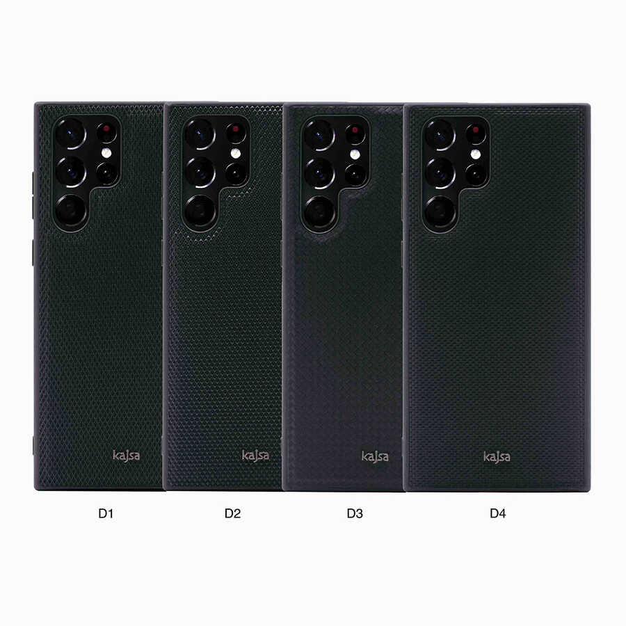 Samsung Galaxy S22 Ultra Uyumlu Kılıf Kajsa Preppie Serisi Dark Kapak - 5