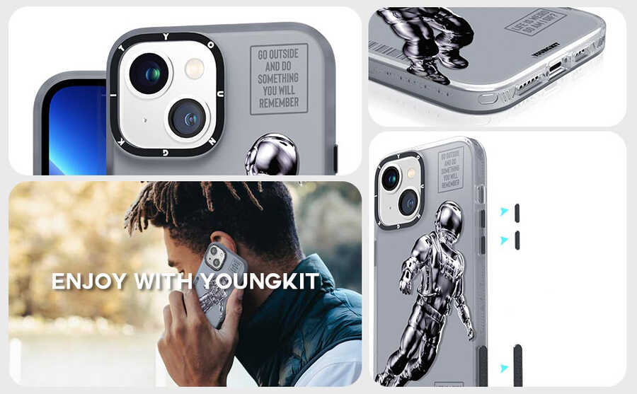Apple iPhone 13 Uyumlu Kılıf YoungKit Klasik Serisi Kapak - 5