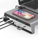 Go Des GD-9128 Hub ve Kablosuz Şarj Destekli Laptop Standı Docking Station Stand - 5
