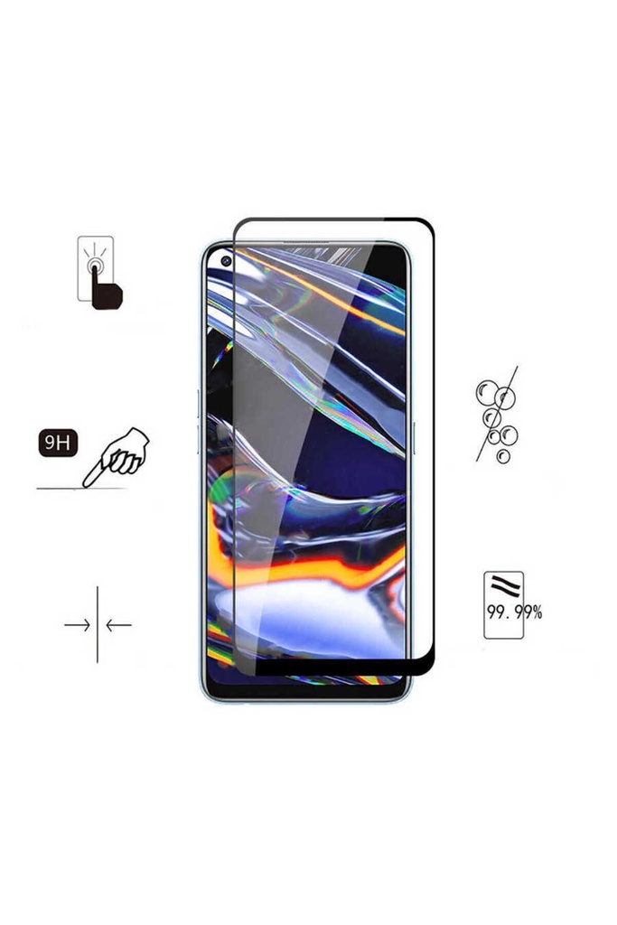 Oppo Reno 7 4G Uyumlu Zore Kenarları Kırılmaya Dayanıklı Cam Ekran Koruyucu