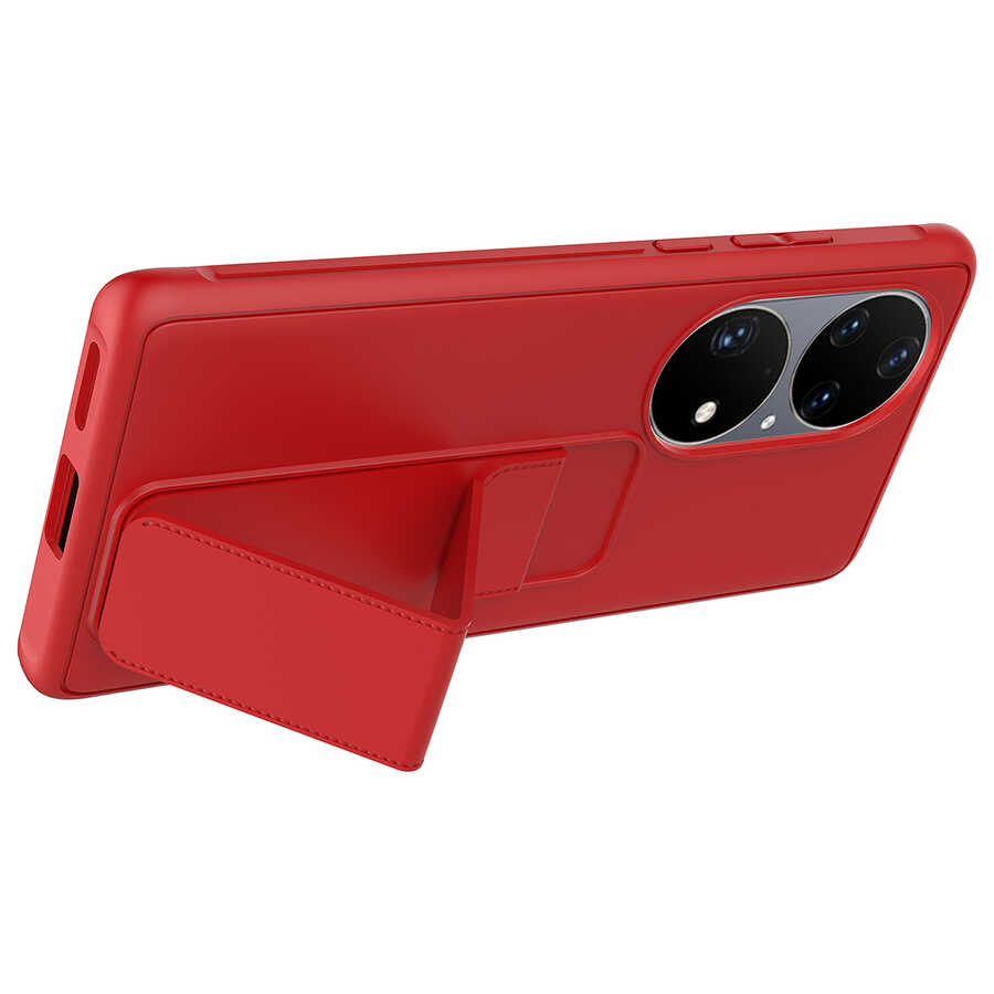 Huawei P50 Pro Uyumlu Kılıf Zore Qstand Kapak - 1