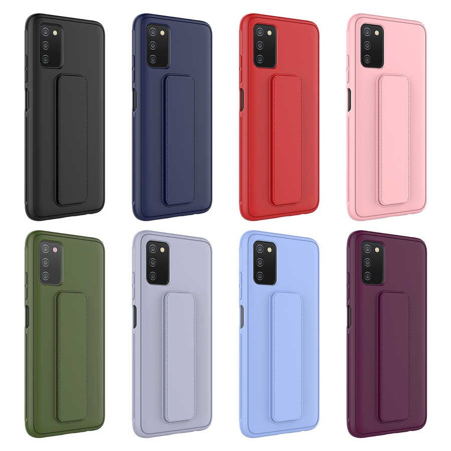 Samsung Galaxy A03S Uyumlu Kılıf Zore Qstand Kapak - 2