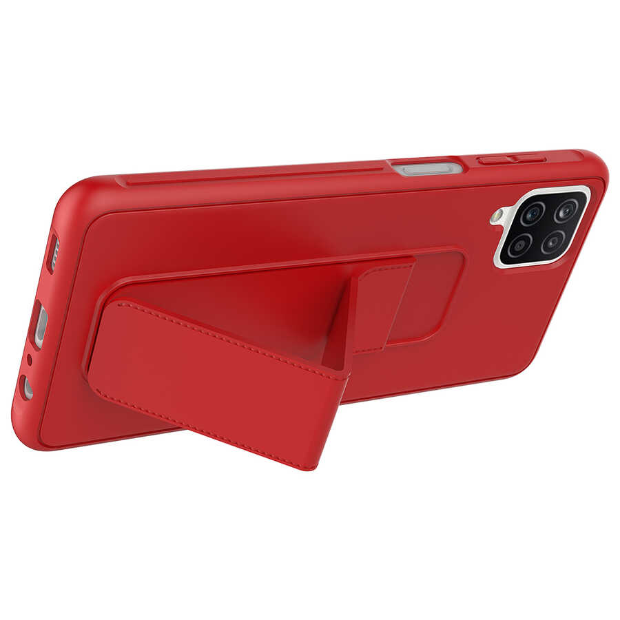 Samsung Galaxy A12 Uyumlu Kılıf Zore Qstand Kapak - 1