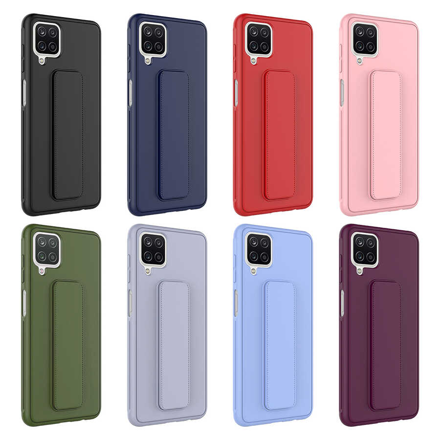 Samsung Galaxy A12 Uyumlu Kılıf Zore Qstand Kapak - 2