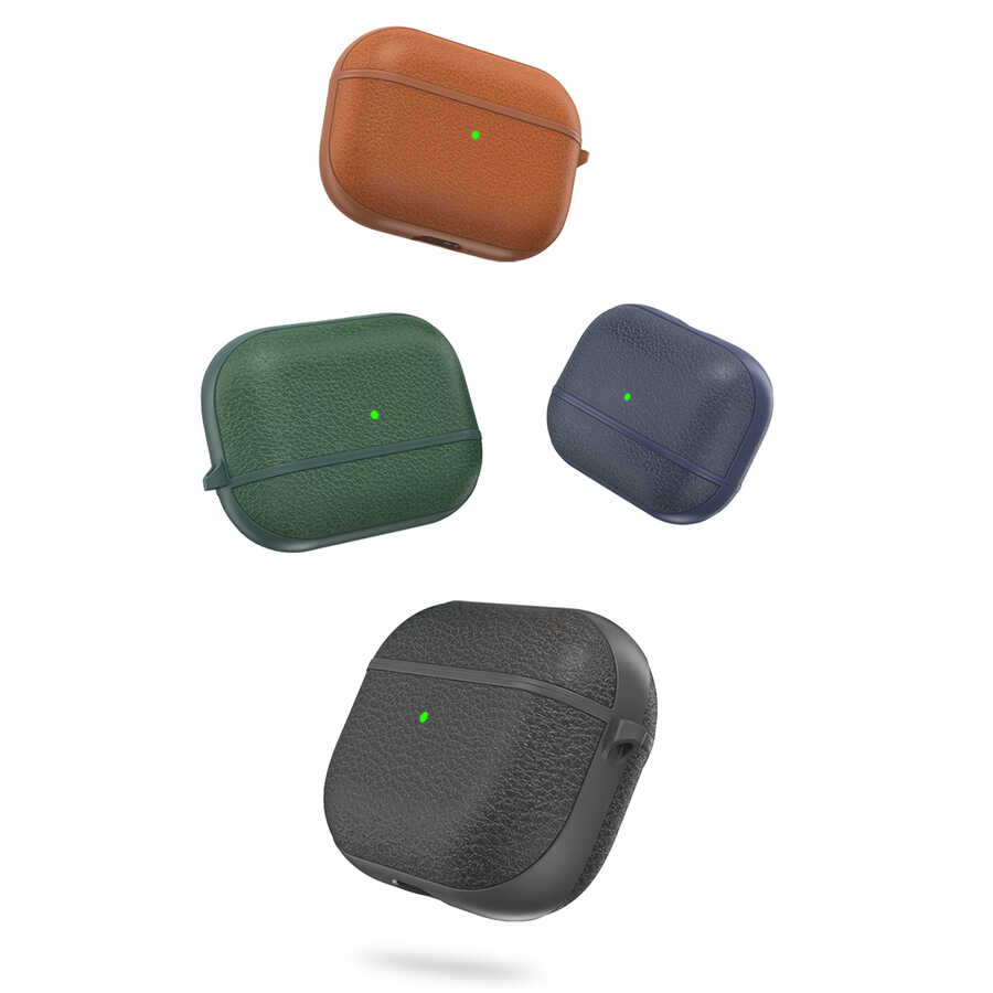 Apple Airpods Uyumlu 3.Nesil Kılıf Wiwu Calfskin Kılıf - 1