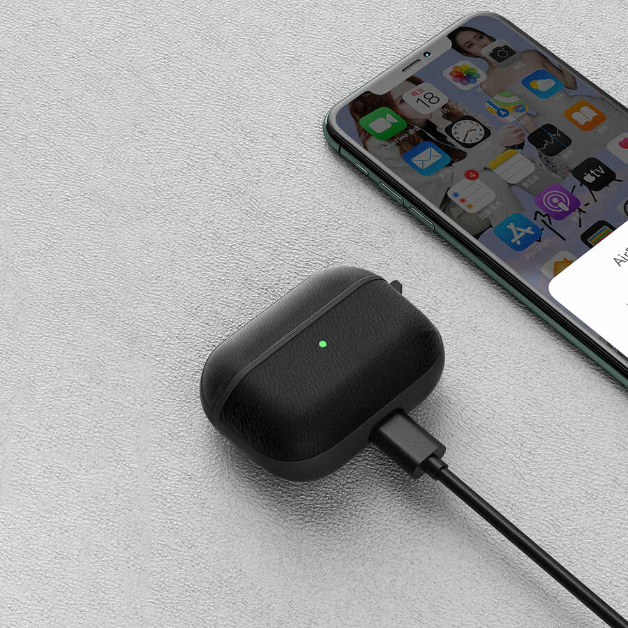 Apple Airpods Uyumlu 3.Nesil Kılıf Wiwu Calfskin Kılıf - 5