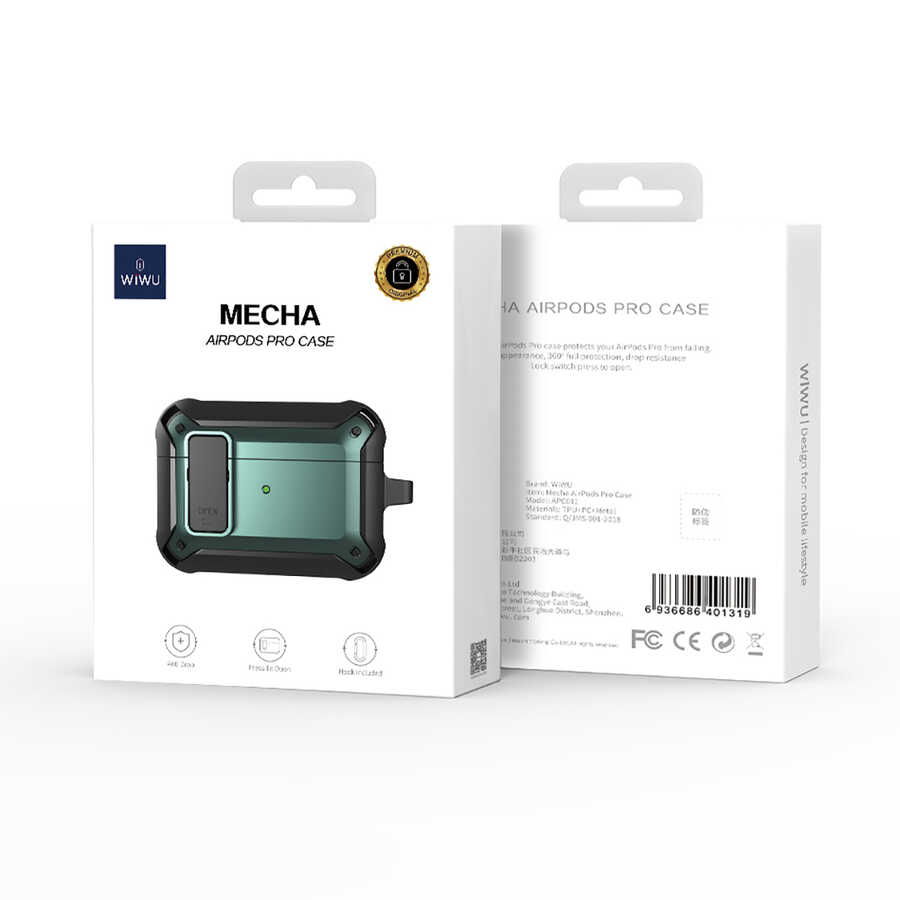 Apple Airpods Uyumlu 3.Nesil Kılıf Wiwu Mecha Kılıf - 1