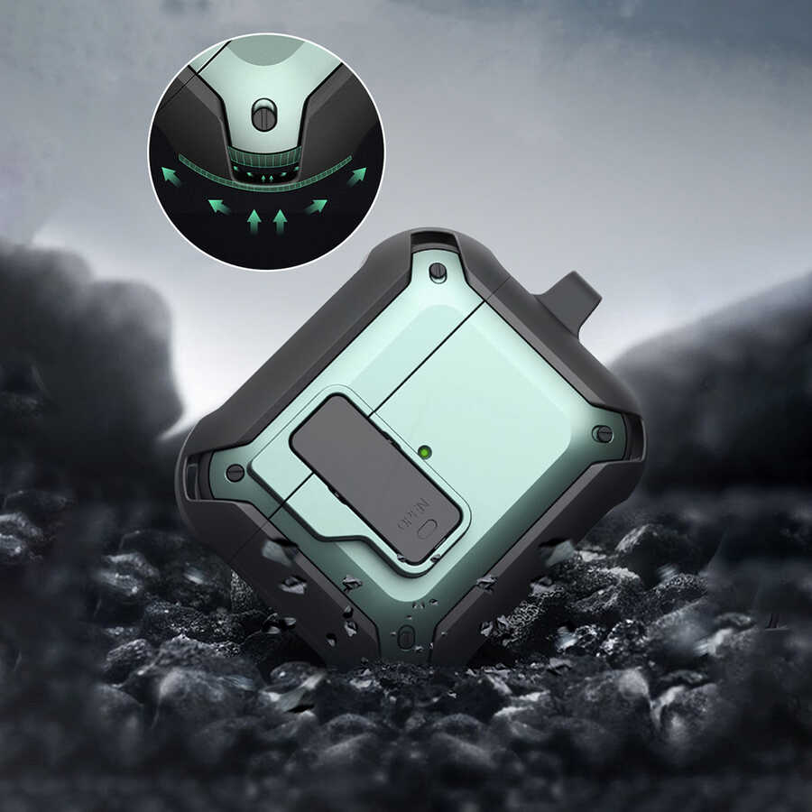 Apple Airpods Uyumlu 3.Nesil Kılıf Wiwu Mecha Kılıf - 7