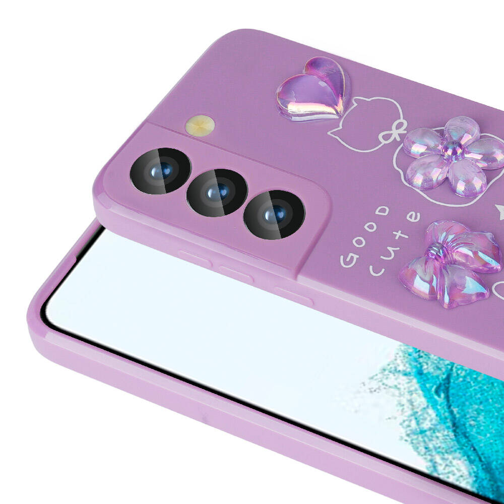 Samsung Galaxy S21 FE Uyumlu Kılıf Kabartma Figürlü Parlak Zore Toys Silikon Kapak - 1