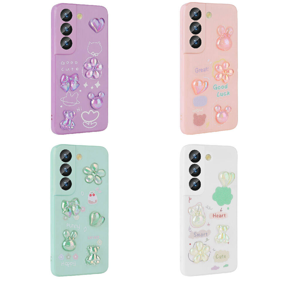 Samsung Galaxy S21 FE Uyumlu Kılıf Kabartma Figürlü Parlak Zore Toys Silikon Kapak - 2