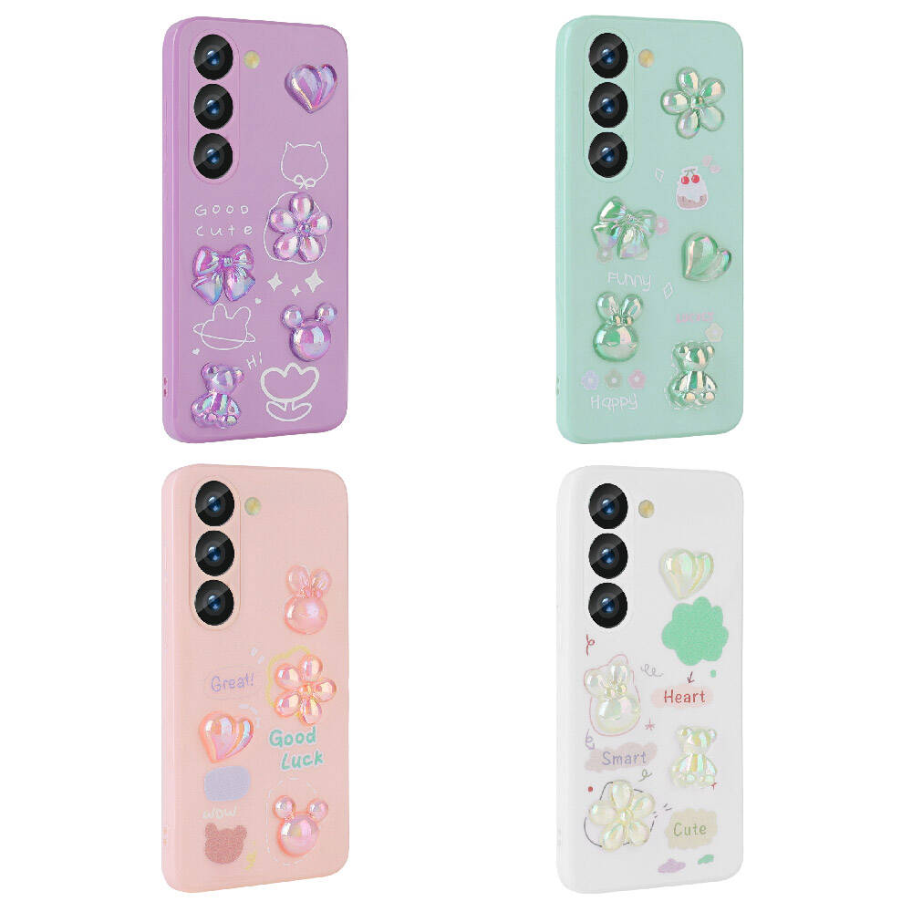 Samsung Galaxy S23 Uyumlu Kılıf Kabartma Figürlü Parlak Zore Toys Silikon Kapak - 1