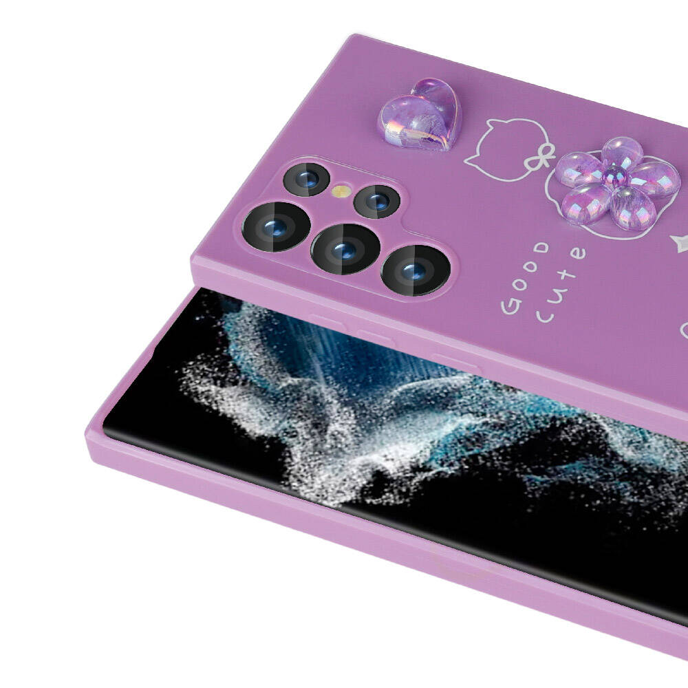 Samsung Galaxy S23 Ultra Uyumlu Kılıf Kabartma Figürlü Parlak Zore Toys Silikon Kapak - 1