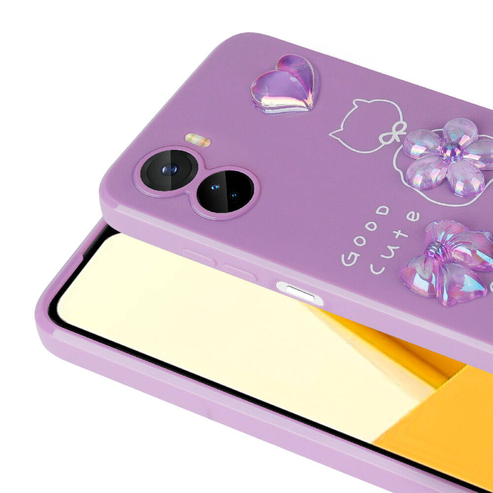 Vivo Y16 Uyumlu Kılıf Kabartma Figürlü Parlak Zore Toys Silikon Kapak - 1