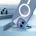 Apple iPhone 12 Uyumlu Kılıf Wireless Şarj Özellikli Zore Krom Magsafe Silikon Kapak - 4