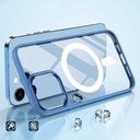 Apple iPhone 12 Pro Max Uyumlu Kılıf Wireless Şarj Özellikli Zore Krom Magsafe Silikon Kapak - 5