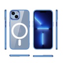 Apple iPhone 13 Uyumlu Kılıf Wireless Şarj Özellikli Zore Krom Magsafe Silikon Kapak - 1