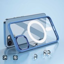 Apple iPhone 13 Uyumlu Kılıf Wireless Şarj Özellikli Zore Krom Magsafe Silikon Kapak - 5