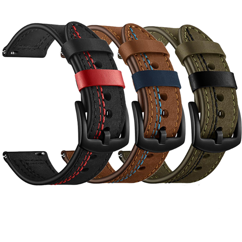 Huawei Watch GT 3 42mm Uyumlu KRD-19 Deri Kordon - 1