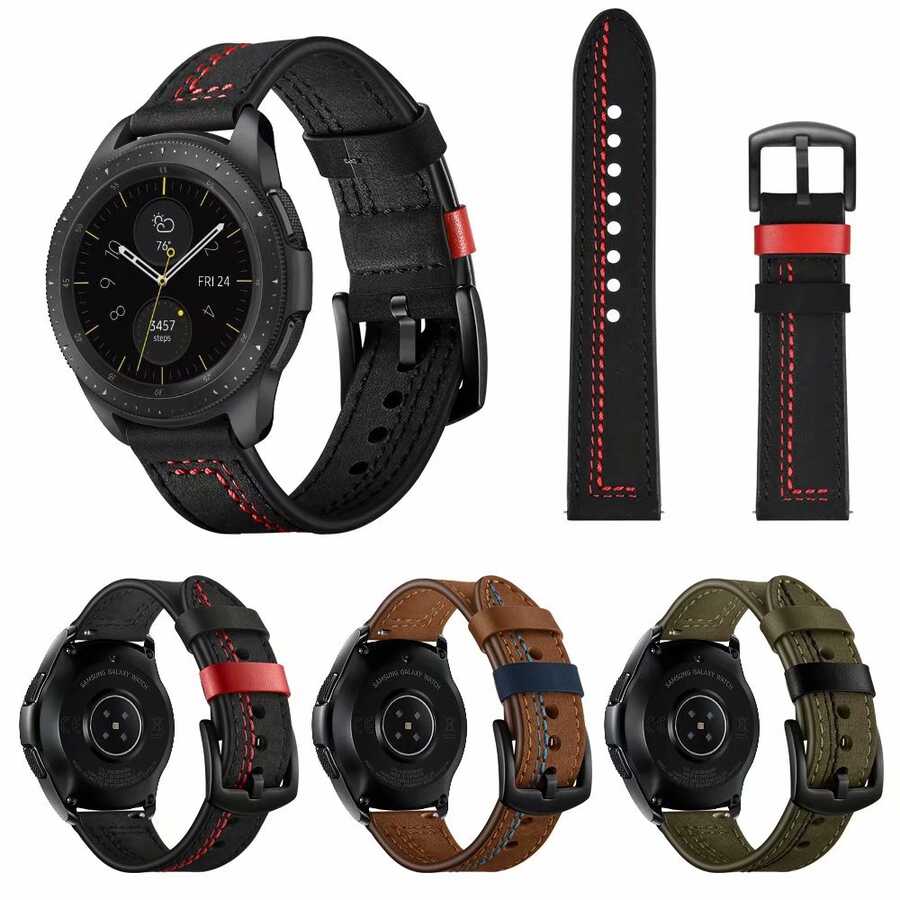 Huawei Watch GT 3 42mm Uyumlu KRD-19 Deri Kordon - 7
