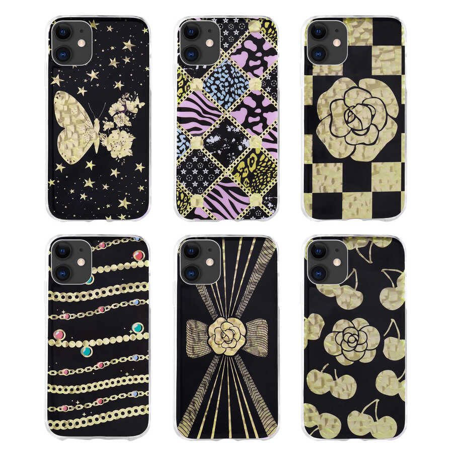 Apple iPhone 11 Uyumlu Kılıf Desenli Sert Zore Elnov Kapak - 1