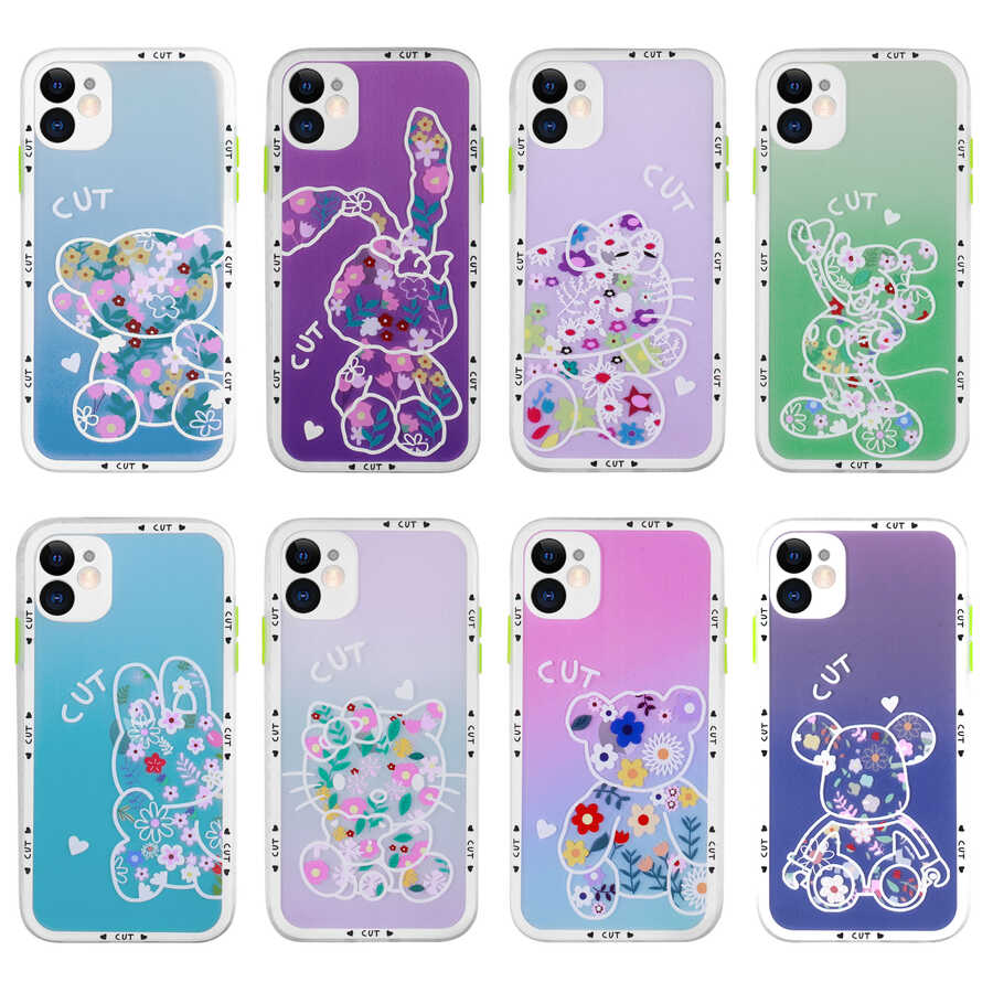 Apple iPhone 11 Uyumlu Kılıf Kamera Korumalı Desenli Sert Zore Hess Kapak - 1