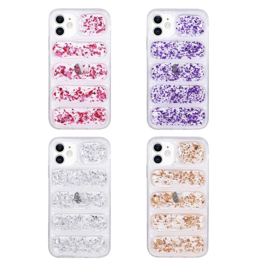 Apple iPhone 11 Uyumlu Kılıf Kamera Korumalı Simli Airbag'li Zore Dalga Kapak - 1