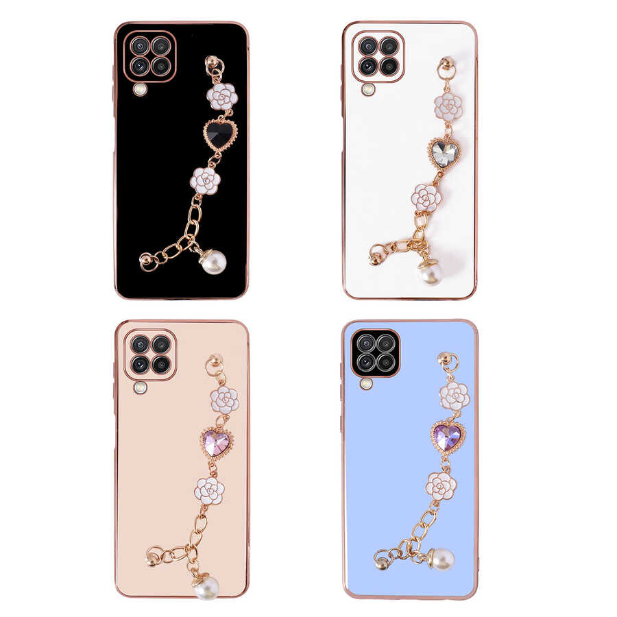 Samsung Galaxy A12 Uyumlu Kılıf El Tutamaçlı Kamera Korumalı Zore Taka Silikon Kapak - 1