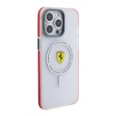 Apple iPhone 15 Pro Max Uyumlu Kılıf Ferrari Orjinal Lisanslı Magsafe Şarj Özellikli Kontrast Bumper SF Ring Kapak