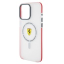 Apple iPhone 15 Pro Max Uyumlu Kılıf Ferrari Orjinal Lisanslı Magsafe Şarj Özellikli Kontrast Bumper SF Ring Kapak
