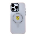 Apple iPhone 15 Pro Max Uyumlu Kılıf Ferrari Orjinal Lisanslı Magsafe Şarj Özellikli Kontrast Bumper SF Ring Kapak