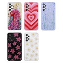 Samsung Galaxy A13 4G Uyumlu Kılıf Simli Desenli Kamera Korumalı Parlak Zore Popy Kapak - 1